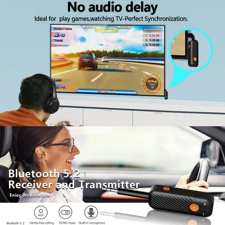 Bluetooth 5.2 Car Receiver TV Computer Transmitter