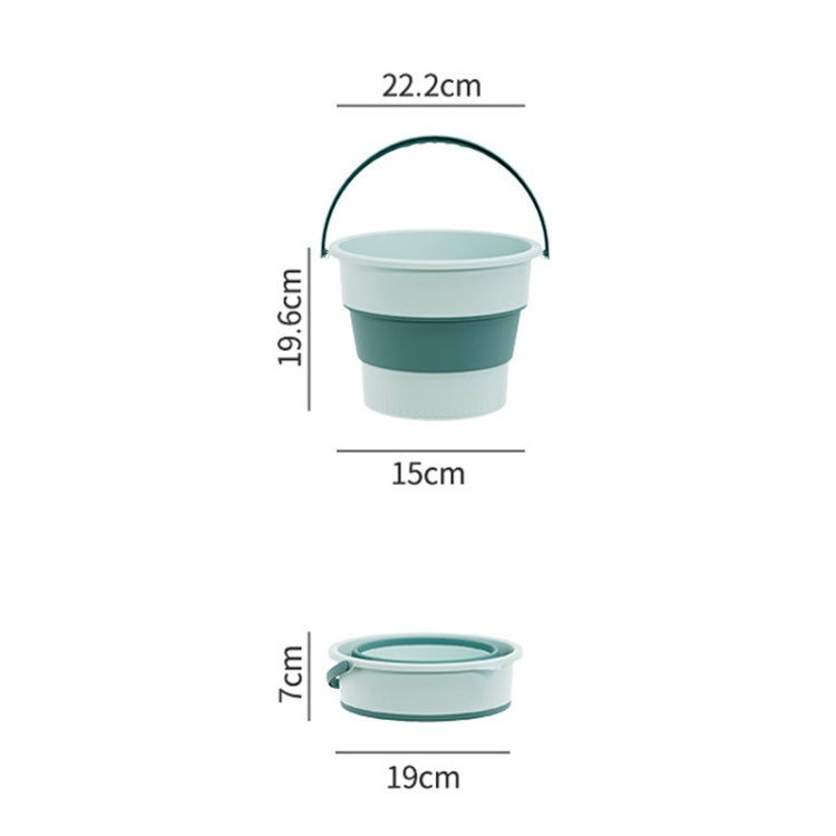 Small 5L Folding Thickened Portable Plastic Bucket Outdoor Fishing Barrel Car Travel Wash Barrel Reluova