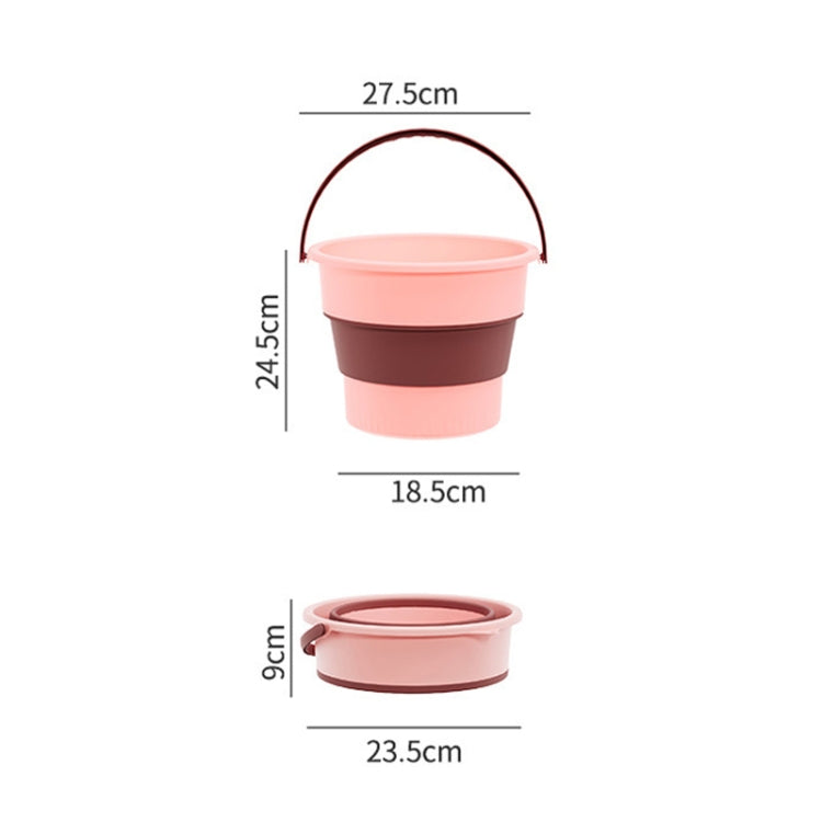 Medium 10L Folding Thickened Portable Plastic Bucket Outdoor Fishing Barrel Car Travel Wash Barrel Reluova