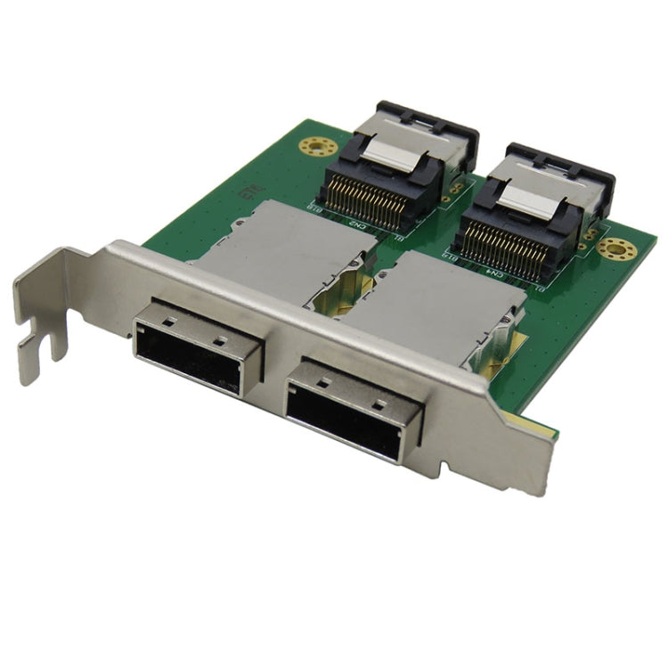 Dual Ports Mini SAS Internal SFF-8087 to External HD SFF-8088 Front Panel PCI SAS Card