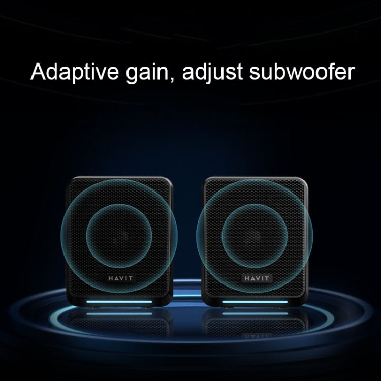 Havit A20 Plus Colorful Ambient Light Wired Computer Audio Stereo Surround Sound Speaker My Store