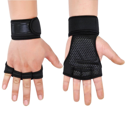 Weightlifting Dumbbell Horizontal Bar Anti-cocoon Anti-slip Wrist Fitness Four-finger Gloves