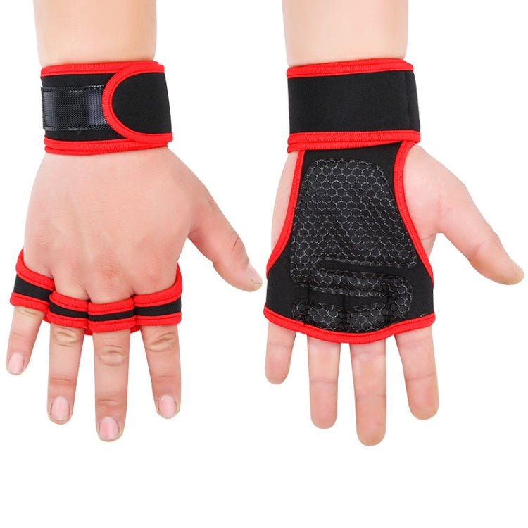 Weightlifting Dumbbell Horizontal Bar Anti-cocoon Anti-slip Wrist Fitness Four-finger Gloves