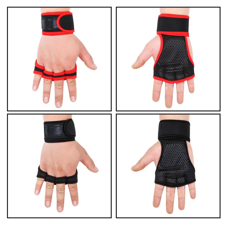 Weightlifting Dumbbell Horizontal Bar Anti-cocoon Anti-slip Wrist Fitness Four-finger Gloves Reluova