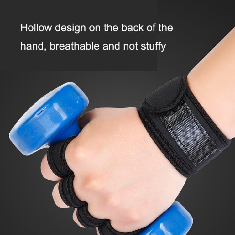 Weightlifting Dumbbell Horizontal Bar Anti-cocoon Anti-slip Wrist Fitness Four-finger Gloves Reluova