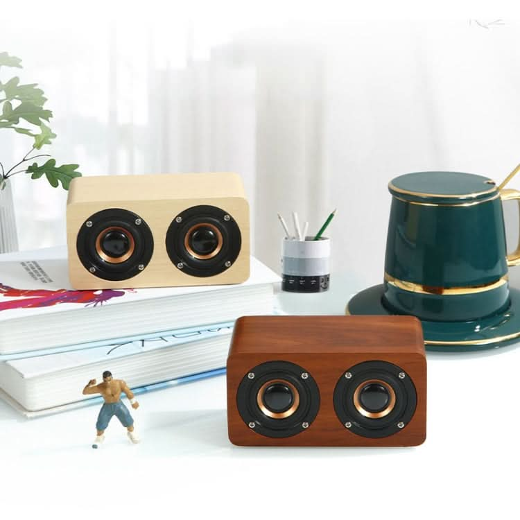 Wooden Retro 3D Stereo Audio Bluetooth Speaker Subwoofer Desktop Audio