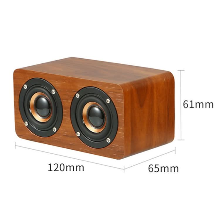 Wooden Retro 3D Stereo Audio Bluetooth Speaker Subwoofer Desktop Audio