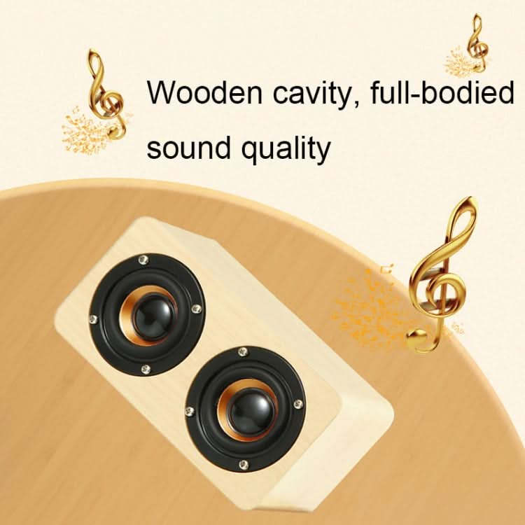 Wooden Retro 3D Stereo Audio Bluetooth Speaker Subwoofer Desktop Audio