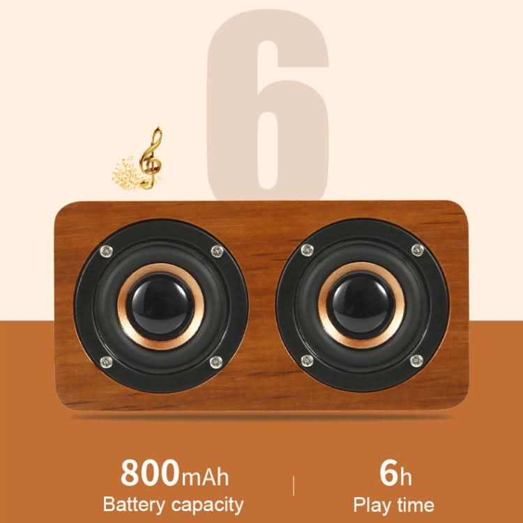 Wooden Retro 3D Stereo Audio Bluetooth Speaker Subwoofer Desktop Audio