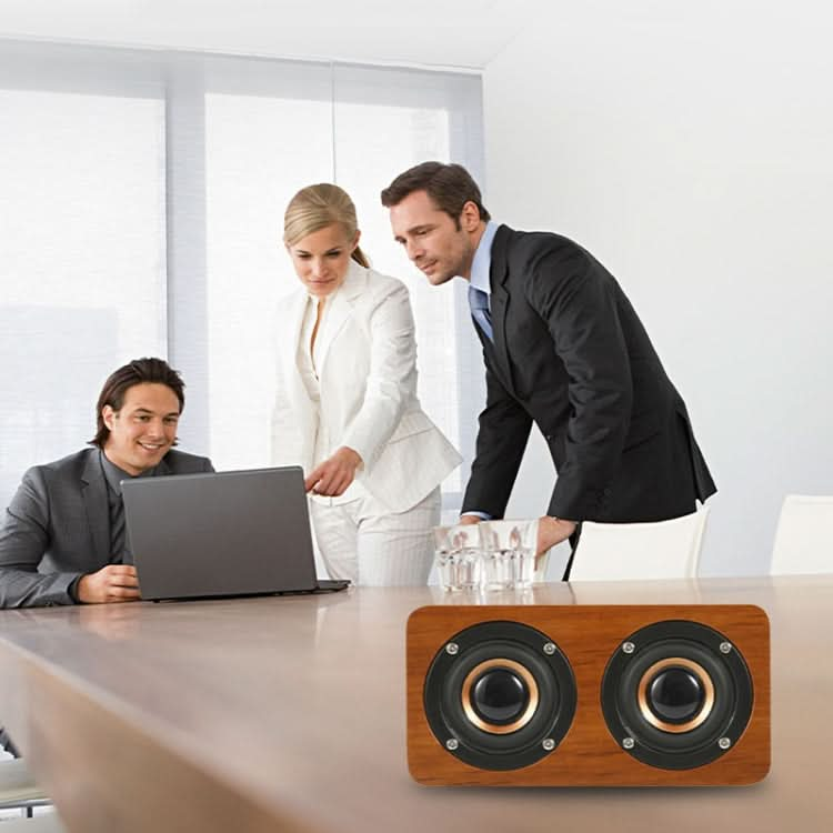 Wooden Retro 3D Stereo Audio Bluetooth Speaker Subwoofer Desktop Audio