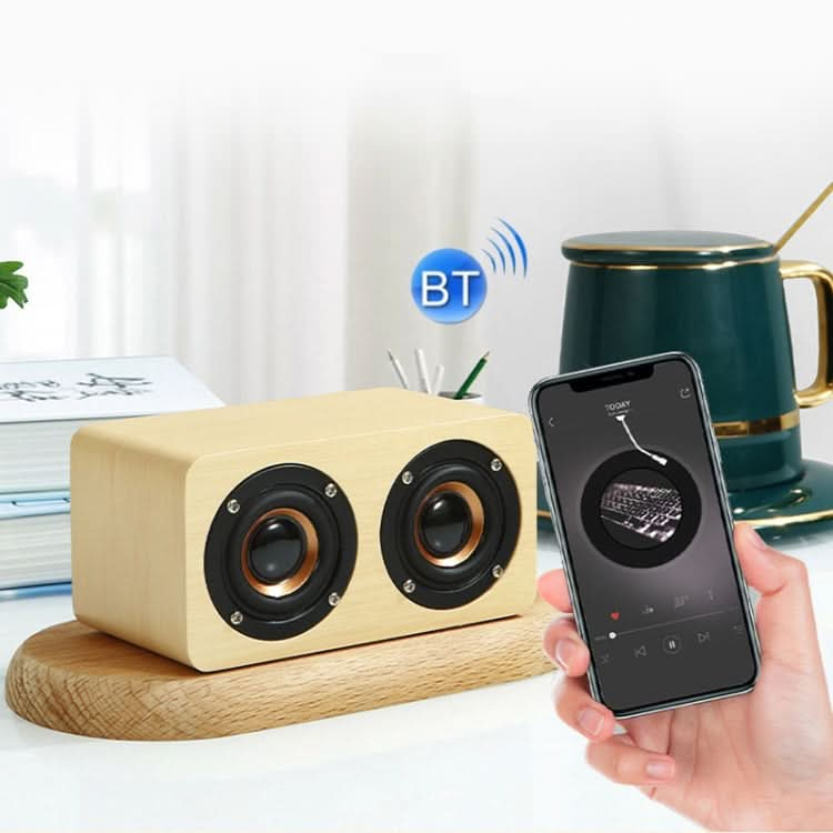 Wooden Retro 3D Stereo Audio Bluetooth Speaker Subwoofer Desktop Audio