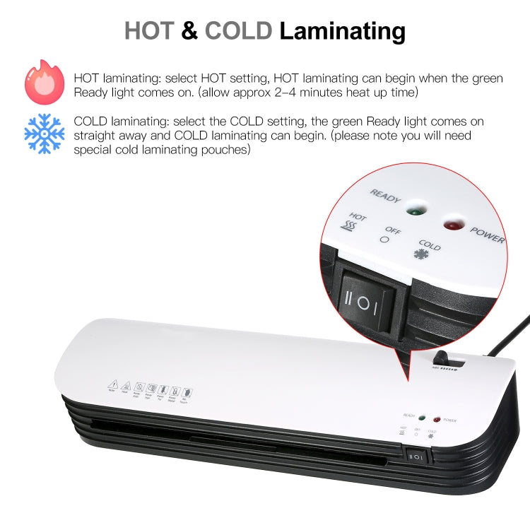 Osmile SL299 A4 Laminator Machine Set With 15 Laminating Pouches Paper Cutter Corner Rounder