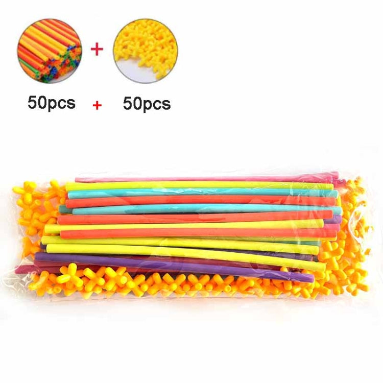 DIY Plastic 4D Straw Building Blocks Joint Funny Development Toys Reluova