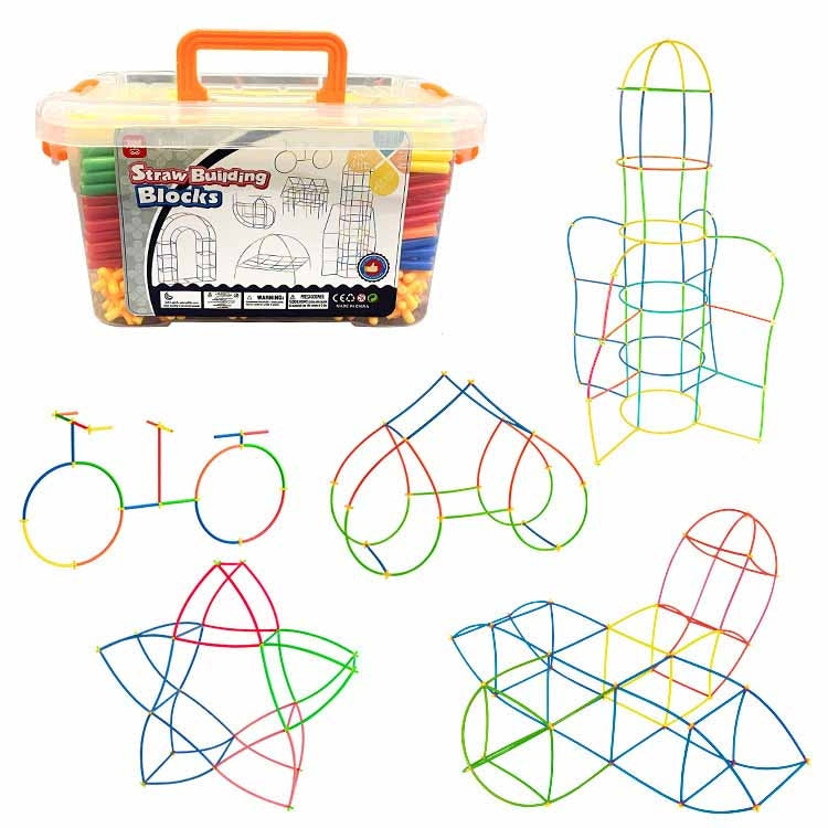 DIY Plastic 4D Straw Building Blocks Joint Funny Development Toys Reluova