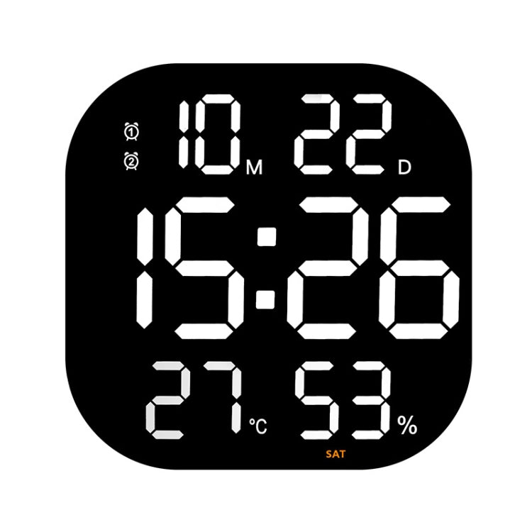 13-Inch LED Acrylic Electronic Clock Large-Screen Square Wall Clock With Timing Temperature Humidity