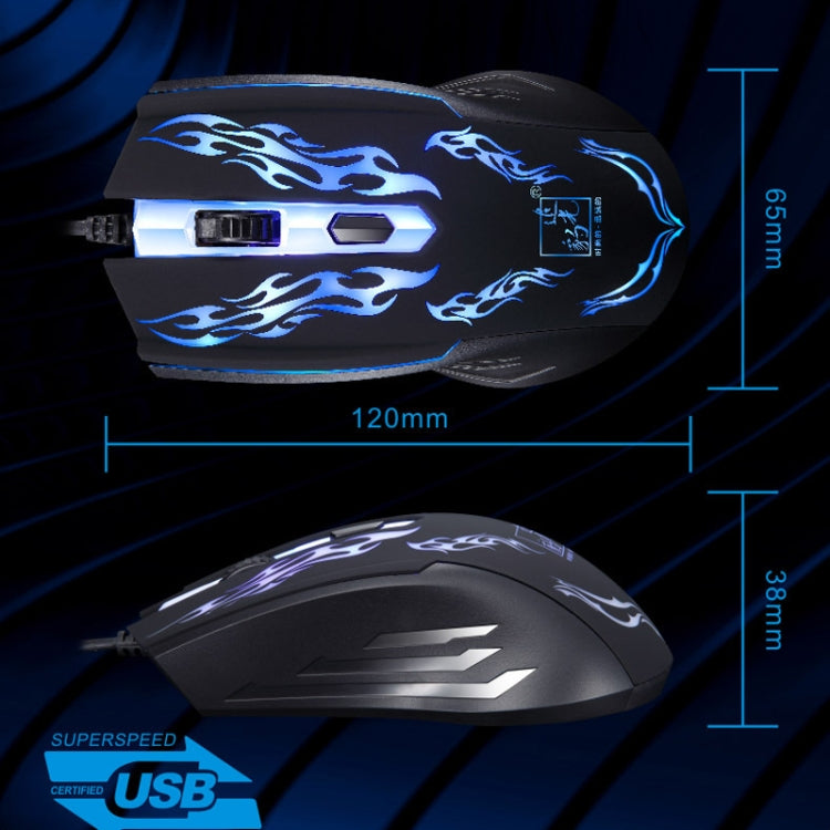 Chasing Leopard USB Illuminated Gaming Optical 1.3m Wired Mouse My Store