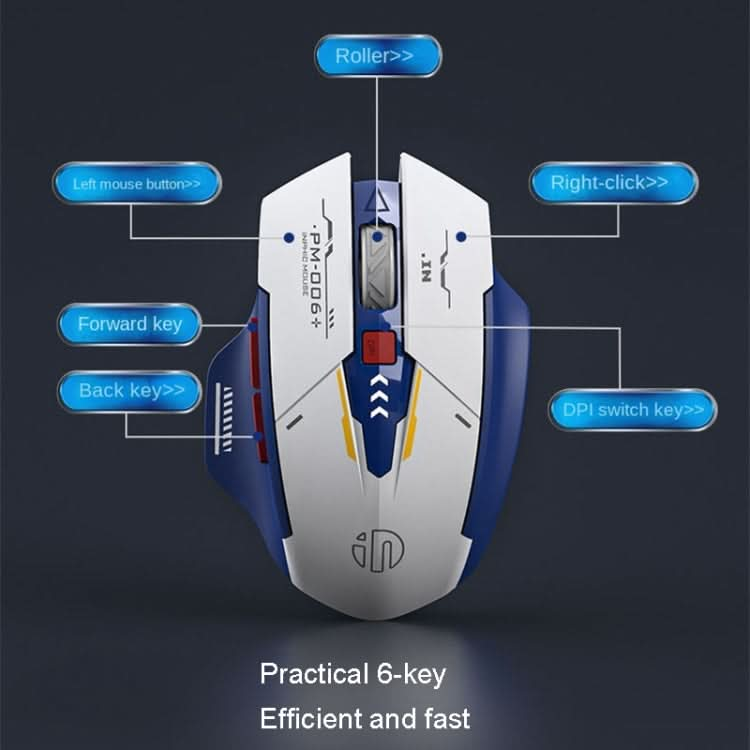 Inphic F9 Mecha Wireless Mouse Charging Office Game Mouse My Store