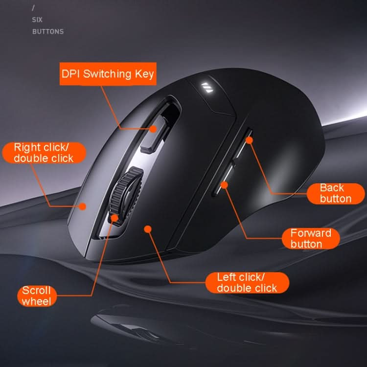 Inphic DR01 Bluetooth 3 Mode Wireless Mouse Charging Quiet Office Game Laptop Computer Home Use My Store