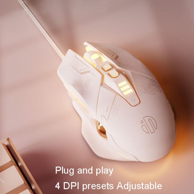 Inphic PW5 Mecha Wired Game Mouse Macro Definition Light Mute Office USB Computer Mouse My Store