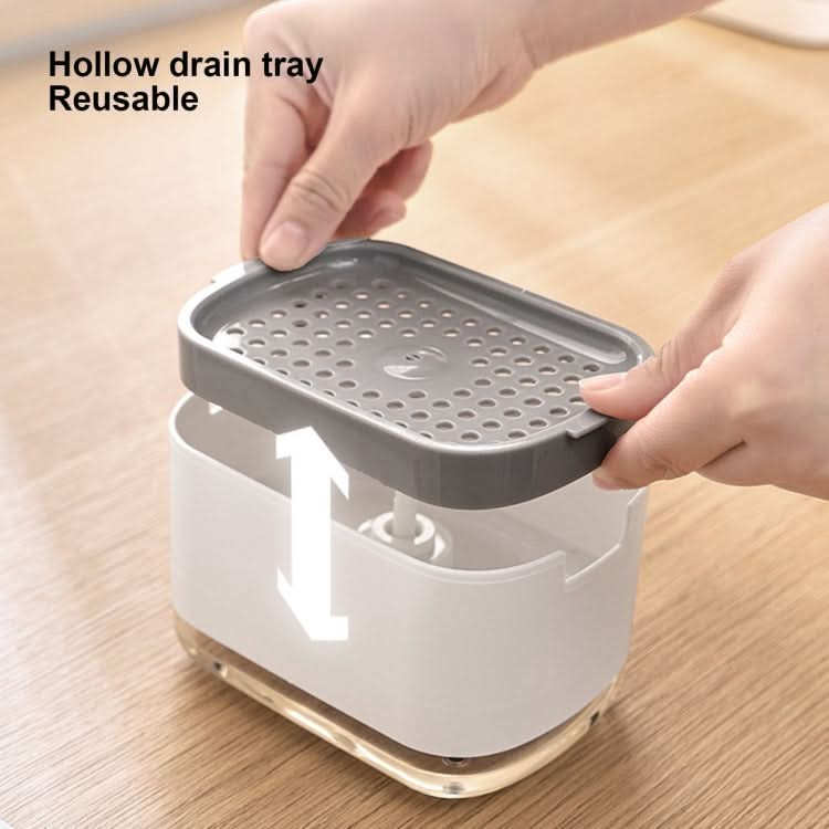 Press Type Soap Dispenser Detachable Double Layer Drainage Design Soap Dish Reluova