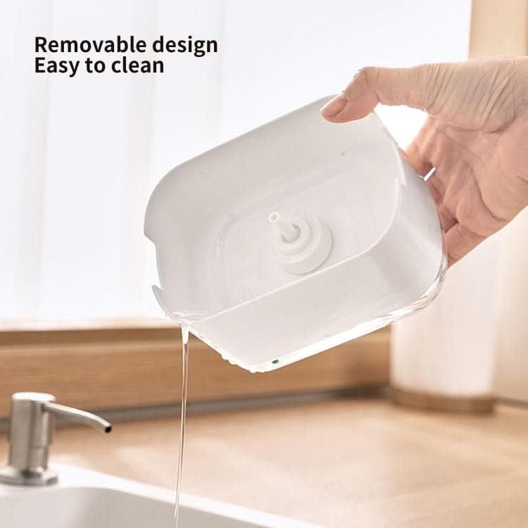 Press Type Soap Dispenser Detachable Double Layer Drainage Design Soap Dish Reluova