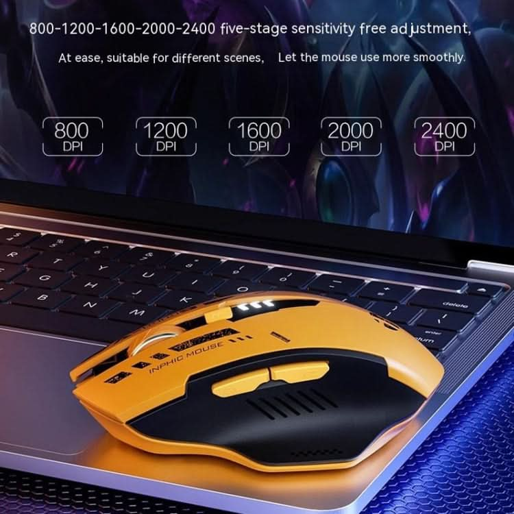 Inphic A9 Bluetooth 3 Mode Mouse Silent Charging Mechanical Feel Wireless Mouse My Store