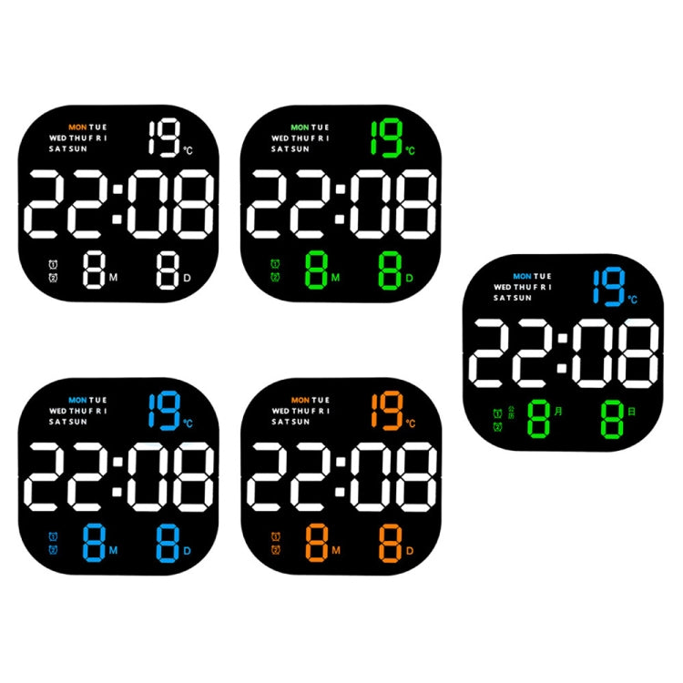 6633 LED Screen Digital Display Timing Desktop Alarm Clock Living Room Hanging Clock My Store