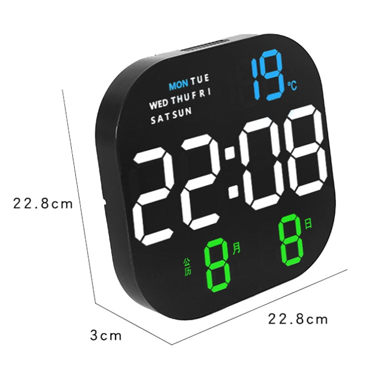 6633 LED Screen Digital Display Timing Desktop Alarm Clock Living Room Hanging Clock My Store