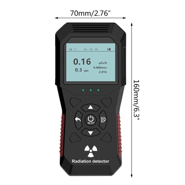 FY803 X-Ray Radiation Meter Alpha Beta Gamma Humidity Nuclear Radiation Detector Rechargeable Real-Time Graph Geiger Reluova