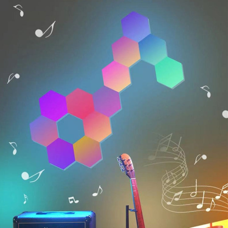 RGB Symphony Hexagon Lights DIY Bedside Ambient Wall Lamp Smart Honeycomb Light