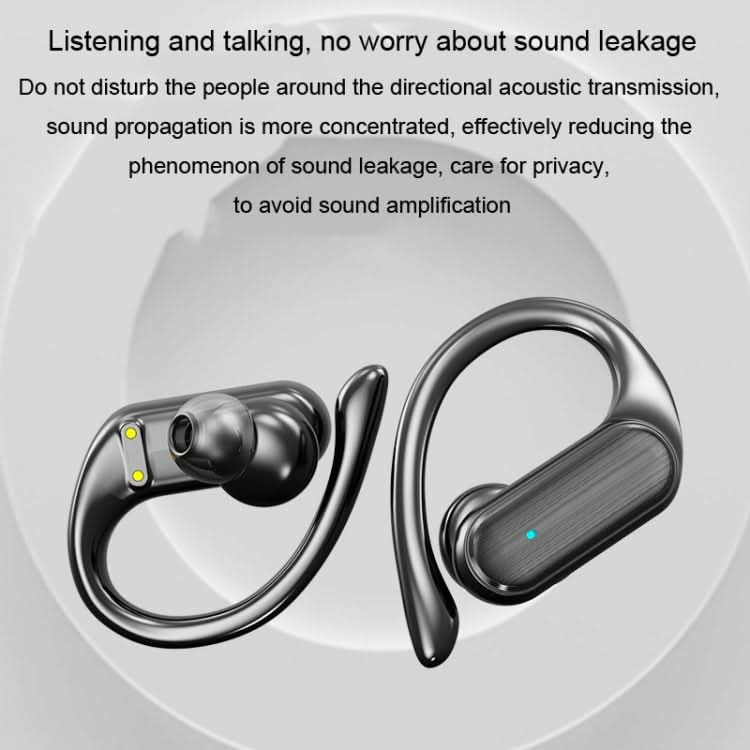 LED Digital Display Wireless Ear-Mounted Noise Reduction Bluetooth Headset