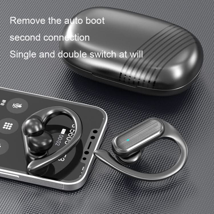 LED Digital Display Wireless Ear-Mounted Noise Reduction Bluetooth Headset