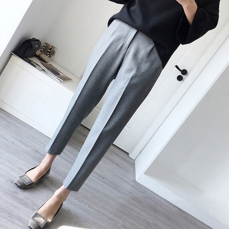 Ladies Straight Suit Pants Casual High Waist Nine Minute Pants My Store