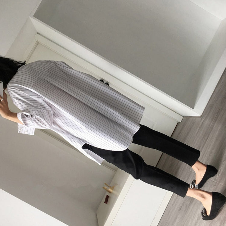 Ladies Straight Suit Pants Casual High Waist Nine Minute Pants