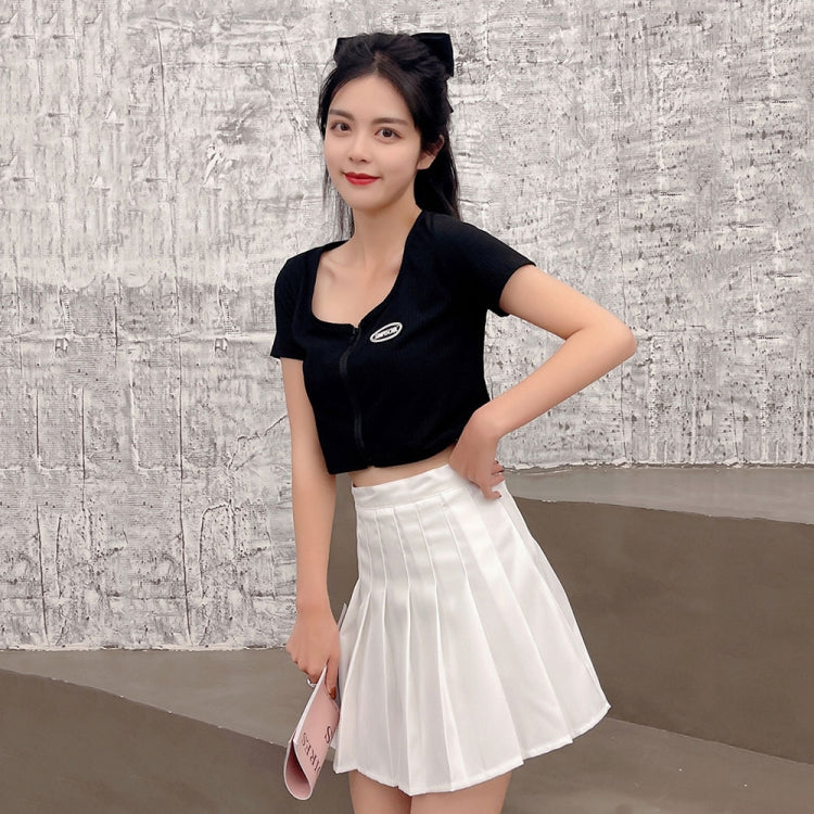 Summer High Waist Pleated Skirt Student A-Shaped Skirt My Store