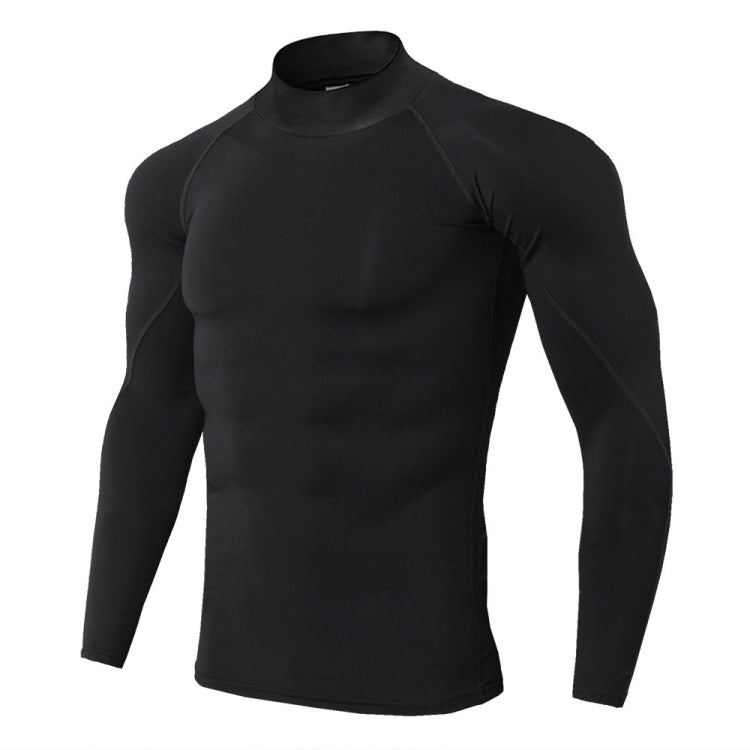 Men High Neck Fitness Long Sleeve Athletic Running T-Shirt Stretch Quick Dry Stand Up Sweatshirt, Series 2 My Store