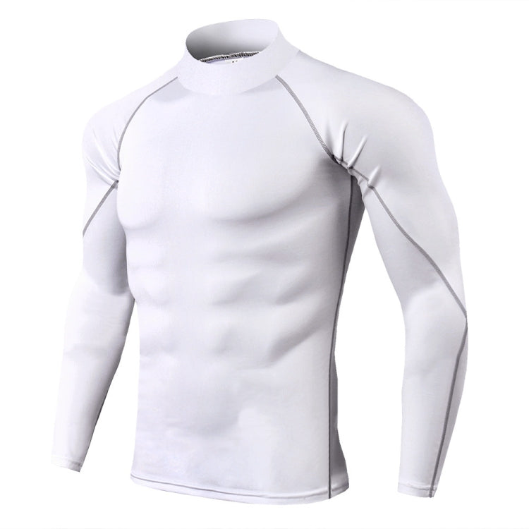 Men High Neck Fitness Long Sleeve Athletic Running T-Shirt Stretch Quick Dry Stand Up Sweatshirt, Series 1 My Store