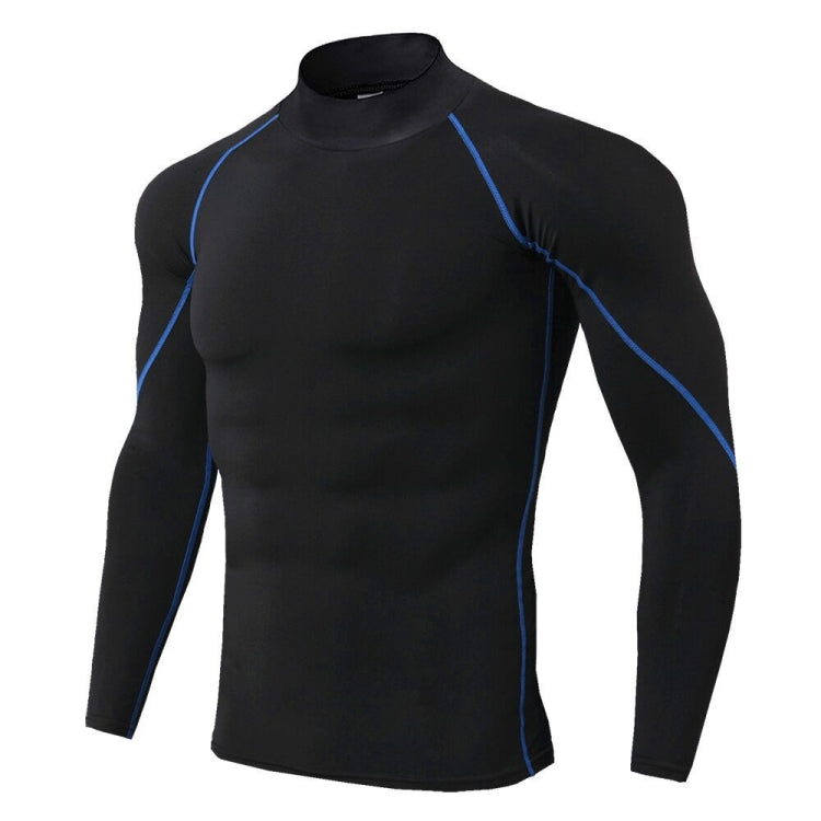 Men High Neck Fitness Long Sleeve Athletic Running T-Shirt Stretch Quick Dry Stand Up Sweatshirt, Series 1 My Store