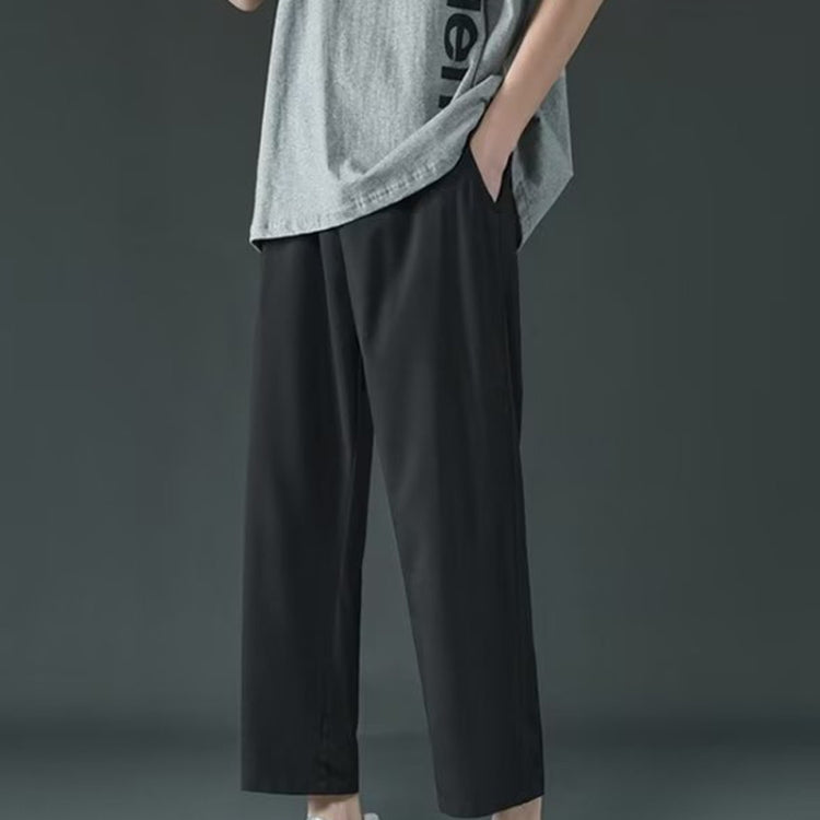 Mens Loose Straight Casual Suit Pants Summer Wide Leg Thin Sports Trousers My Store