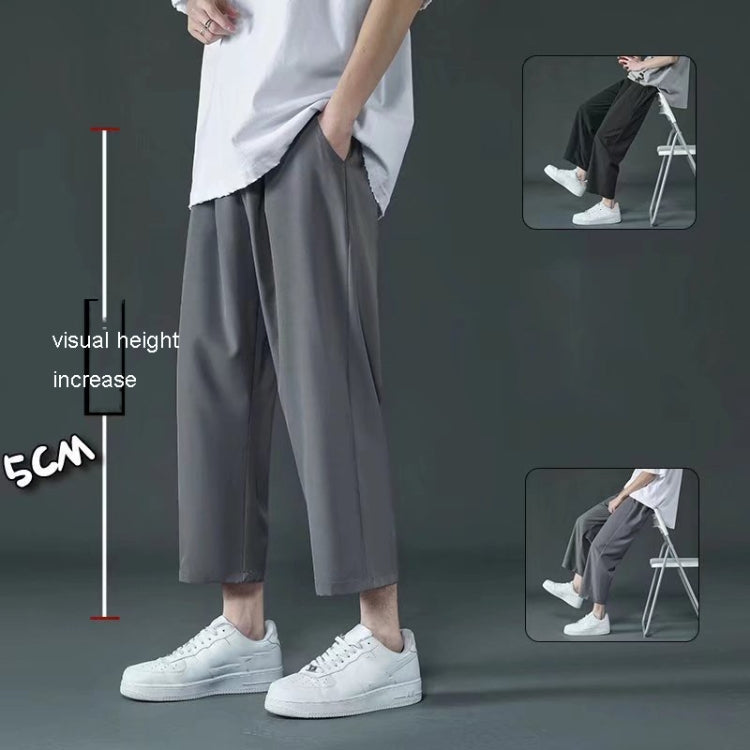 Mens Loose Straight Casual Suit Pants Summer Wide Leg Thin Sports Trousers My Store