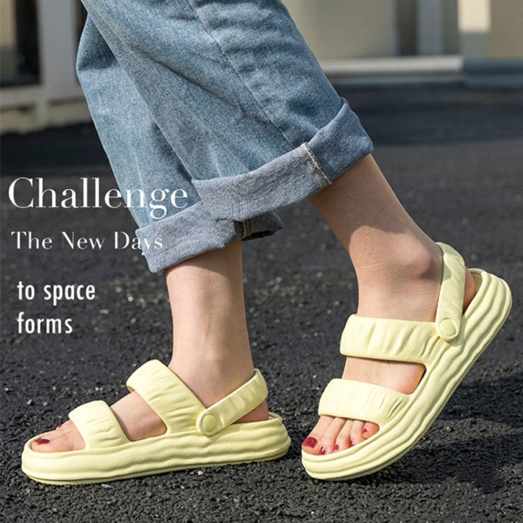 Outdoor Two Wear Thick Bottom EVA Slippers Couple Non-slip Breathable Sandals