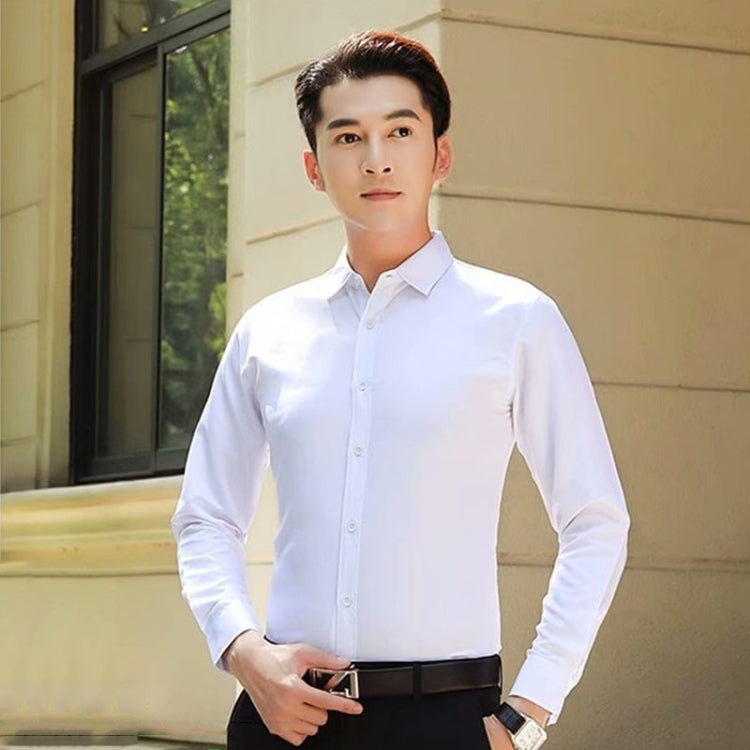 Long-Sleeved Non-Iron Anti-Wrinkle Slim-Fit Men Long-Sleeved Shirt