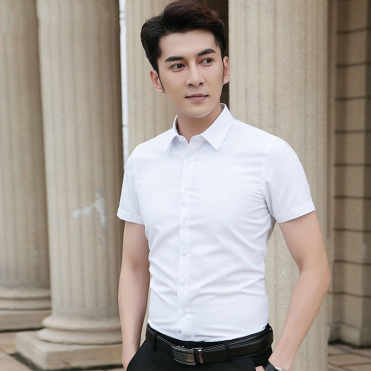 Summer Slim Mens Shirt Short Sleeve Business Professional Formal Shirt