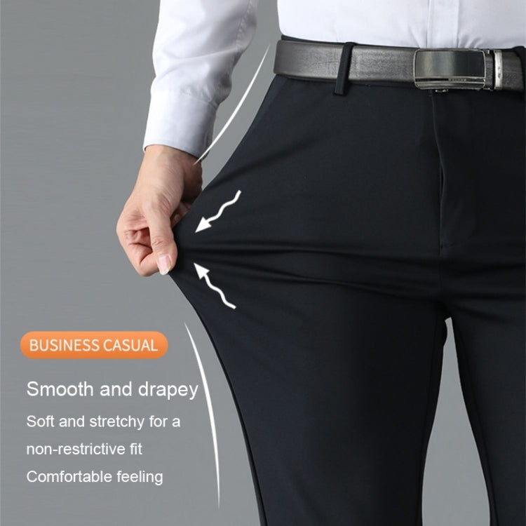 Men Summer Thin Casual Pants Suit Pants Loose Straight Stretch Chilled Silk Pants My Store