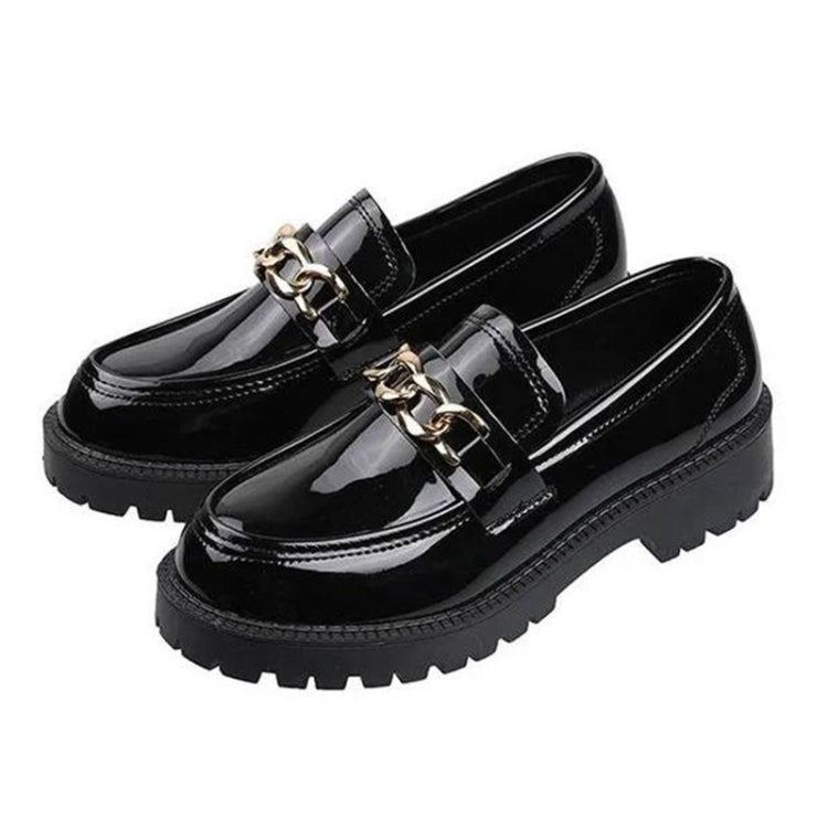 Slip-On Loafers Flat Preppy Style Women Leather Shoes My Store