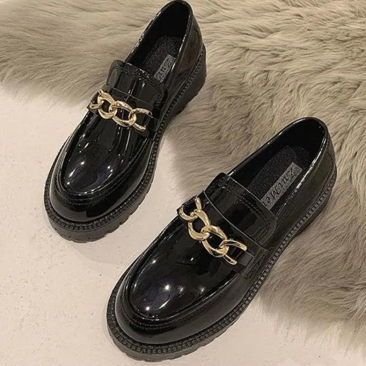 Slip-On Loafers Flat Preppy Style Women Leather Shoes My Store