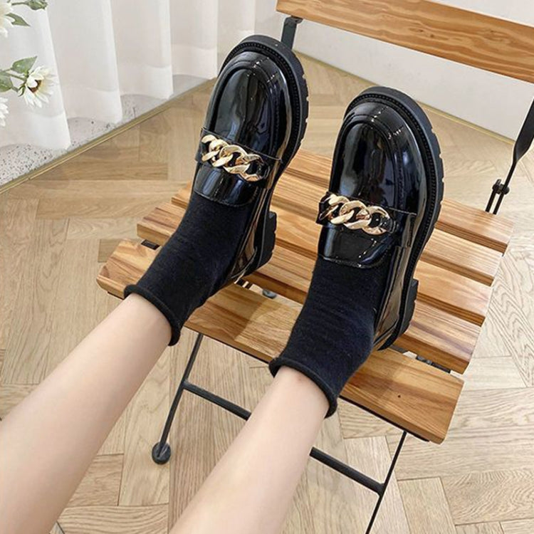 Slip-On Loafers Flat Preppy Style Women Leather Shoes My Store