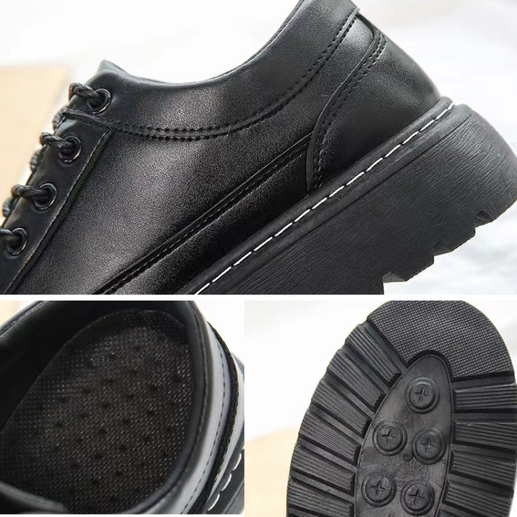 Men PU Leather Shoes Breathable Business Formal Wear Low Top Martin Boots My Store