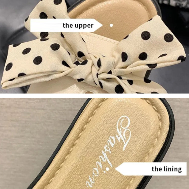 Summer Bowknot Outerwear Slippers Beach Flat Sandals