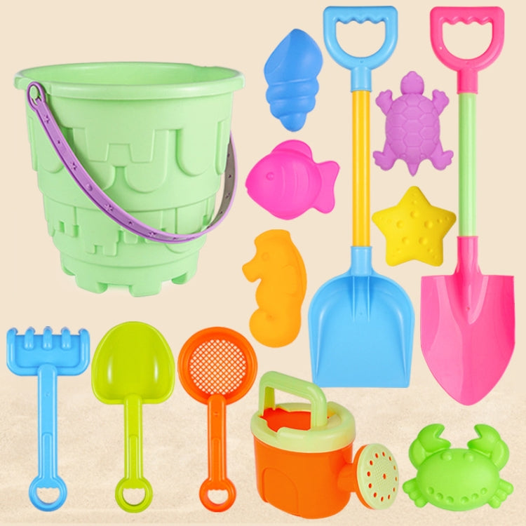 13pcs/Set Children Beach Toys Set Large Sand Shovel Bucket Sand Digging Tools Hourglass